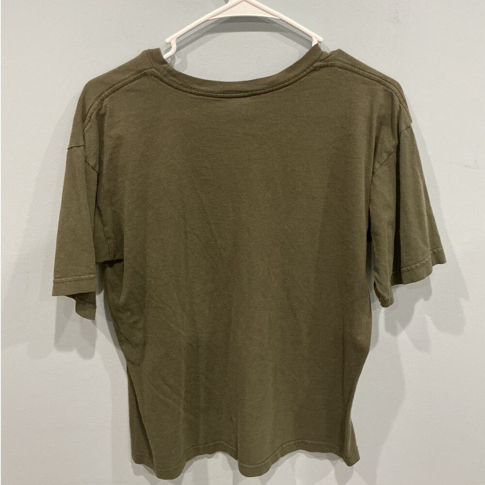 Bayside Mens USMC Tee Size M Army Green T-shirt Made in USA US Marines Military - Picture 4 of 6